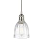 Innovations Lighting Brookfield 6" Wide Mini Pendant Brushed Satin Nickel / Clear