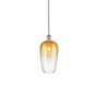 Innovations Lighting Brookhaven Flute 7" Wide Mini Pendant Brushed Satin Nickel / Amber