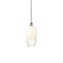 Innovations Lighting Brookhaven Flute 7" Wide Mini Pendant Brushed Satin Nickel / Opal