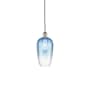 Innovations Lighting Brookhaven Flute 7" Wide Mini Pendant Brushed Satin Nickel / Sapphire Blue