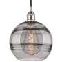 Innovations Lighting Rochester 10" Wide Cord-Hung Mini Pendant Brushed Satin Nickel / Light Smoke