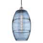 Innovations Lighting Vaz 10" Wide Cord-Hung Mini Pendant Brushed Satin Nickel / Princess Blue