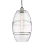 Innovations Lighting Vaz 10" Wide Cord-Hung Mini Pendant Brushed Satin Nickel / Clear