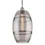 Innovations Lighting Vaz 10" Wide Cord-Hung Mini Pendant Brushed Satin Nickel / Light Smoke