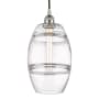 Innovations Lighting Vaz 8" Wide Cord-Hung Mini Pendant Brushed Satin Nickel / Clear