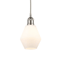 Innovations Lighting Cindyrella 6" Wide Mini Pendant Brushed Satin Nickel / Cased Matte White