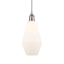 Innovations Lighting Cindyrella 7" Wide Mini Pendant Brushed Satin Nickel / Cased Matte White