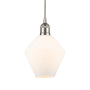 Innovations Lighting Cindyrella 8" Wide Mini Pendant Brushed Satin Nickel / Cased Matte White