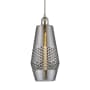 Innovations Lighting Windham 7" Wide Mini Pendant Brushed Satin Nickel / Smoked