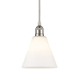 Innovations Lighting Edison 8" Wide Mini Pendant Brushed Satin Nickel / Matte White