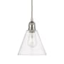 Innovations Lighting Edison 8" Wide Mini Pendant Brushed Satin Nickel / Clear