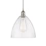 Innovations Lighting Edison Dome 12" Wide Pendant Brushed Satin Nickel / Seedy