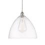Innovations Lighting Edison Dome 16" Wide Pendant Brushed Satin Nickel / Clear