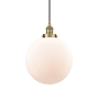 Innovations Lighting Beacon 12" Wide pendant Antique Brass / Matte White