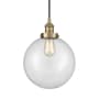 Innovations Lighting Beacon 10" Wide Pendant Antique Brass / Clear
