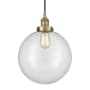 Innovations Lighting Beacon 12" Wide pendant Antique Brass / Clear