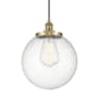 Innovations Lighting Beacon 14" Wide Pendant Antique Brass / Seedy