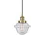 Innovations Lighting Oxford 8" Wide Mini Pendant Antique Brass / Seedy