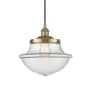 Innovations Lighting Oxford 12" Wide Pendant Antique Brass / Clear