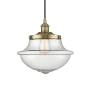 Innovations Lighting Oxford 12" Wide Pendant Antique Brass / Seedy