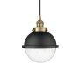 Innovations Lighting Hampden 9" Wide Mini Pendant Antique Brass / Seedy