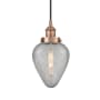 Innovations Lighting Geneseo 7" Wide Mini Pendant Antique Copper / Clear Crackled