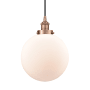 Innovations Lighting Beacon 10" Wide Pendant Antique Copper / Matte White