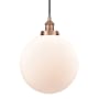 Innovations Lighting Beacon 12" Wide pendant Antique Copper / Matte White