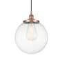 Innovations Lighting Beacon 14" Wide Pendant Antique Copper / Clear