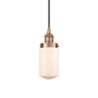 Innovations Lighting Dover 5" Wide Mini Pendant Antique Copper / Matte White