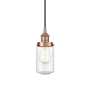Innovations Lighting Dover 5" Wide Mini Pendant Antique Copper / Seedy