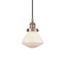 Innovations Lighting Olean 7" Wide Mini Pendant Antique Copper / Matte White