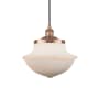 Innovations Lighting Oxford 12" Wide Pendant Antique Copper / Matte White