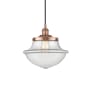 Innovations Lighting Oxford 12" Wide Pendant Antique Copper / Clear