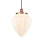 Innovations Lighting Bullet 12" Wide Pendant Antique Copper / Matte White