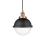Innovations Lighting Hampden 9" Wide Mini Pendant Antique Copper / Seedy