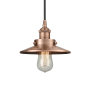 Innovations Lighting Railroad 8" Wide Mini Pendant Antique Copper