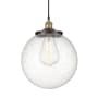 Innovations Lighting Beacon 14" Wide Pendant Black Antique Brass / Seedy