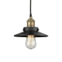Innovations Lighting Railroad 8" Wide Mini Pendant Black Antique Brass / Matte Black