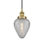 Innovations Lighting Geneseo 7" Wide Mini Pendant Brushed Brass / Clear Crackled