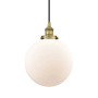 Innovations Lighting Beacon 10" Wide Pendant Brushed Brass / Matte White
