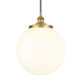 Innovations Lighting Beacon 14" Wide Pendant Brushed Brass / Matte White