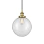 Innovations Lighting Beacon 10" Wide Pendant Brushed Brass / Clear