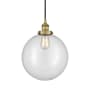 Innovations Lighting Beacon 12" Wide pendant Brushed Brass / Clear