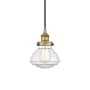 Innovations Lighting Olean 7" Wide Mini Pendant Brushed Brass / Clear