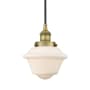 Innovations Lighting Oxford 8" Wide Mini Pendant Brushed Brass / Matte White