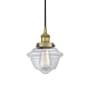 Innovations Lighting Oxford 8" Wide Mini Pendant Brushed Brass / Clear