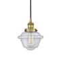 Innovations Lighting Oxford 8" Wide Mini Pendant Brushed Brass / Seedy