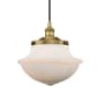 Innovations Lighting Oxford 12" Wide Pendant Brushed Brass / Matte White