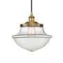 Innovations Lighting Oxford 12" Wide Pendant Brushed Brass / Clear